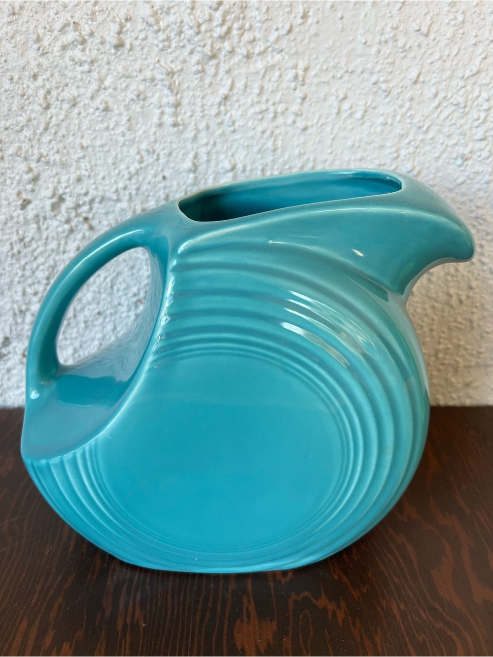 Vintage Fiesta Ware 7.5” 64 Ounce Disc Pitcher Peacock Blue
